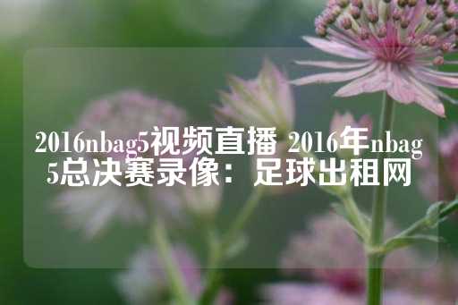 2016nbag5视频直播 2016年nbag5总决赛录像：足球出租网