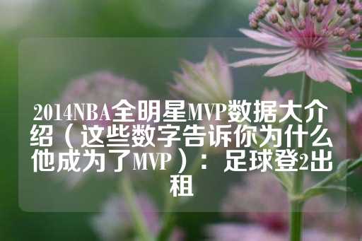 2014NBA全明星MVP数据大介绍（这些数字告诉你为什么他成为了MVP）：足球登2出租-第1张图片-皇冠信用盘出租