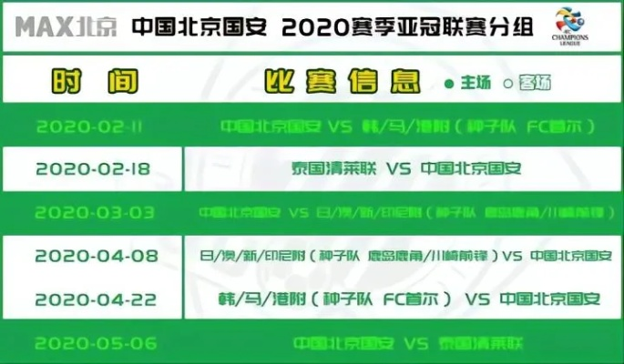 2020年国安赛程表公布（快来看看国安的比赛安排）